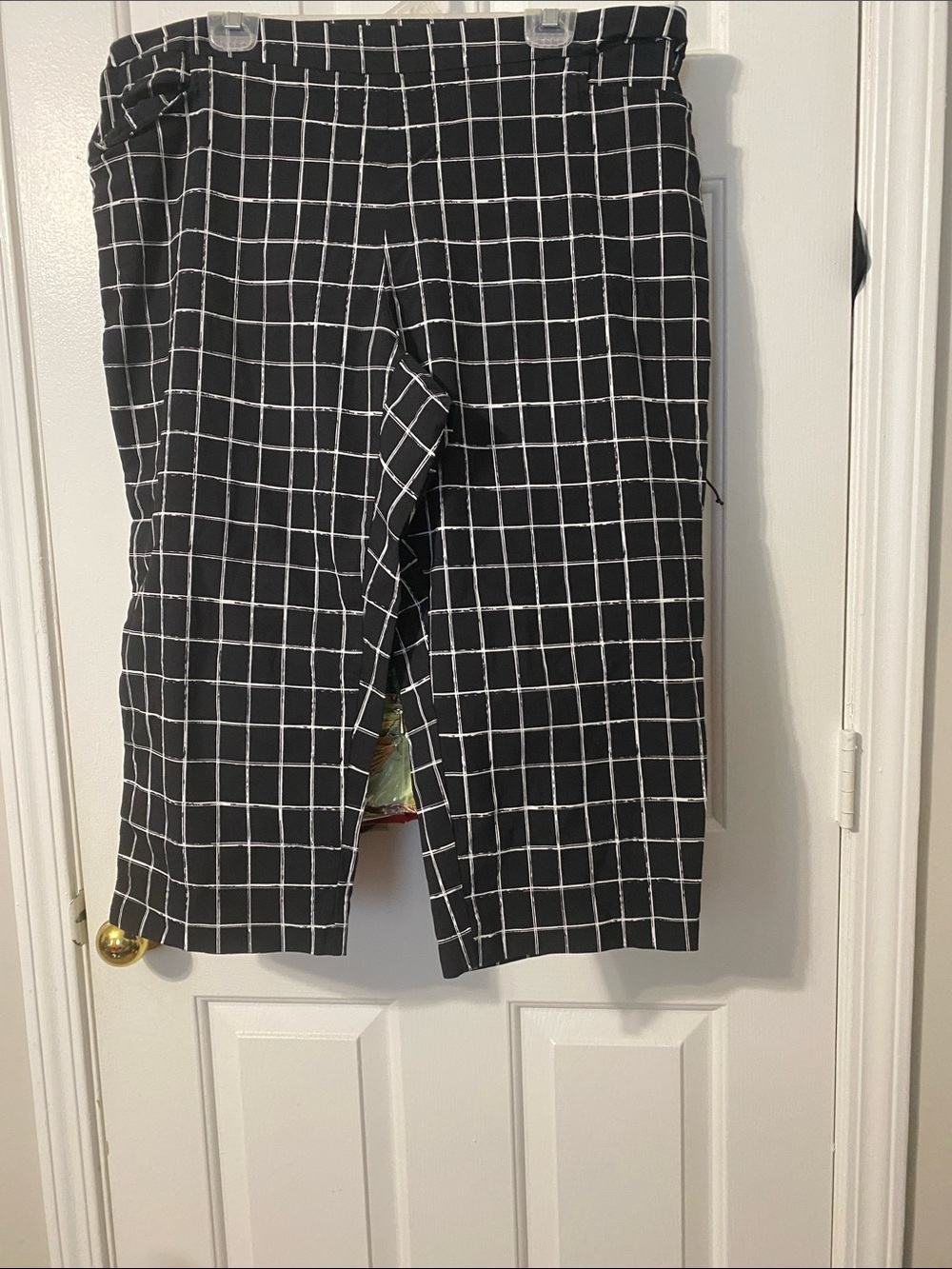 George Black & White Windowpane Midi Skirt 18/20